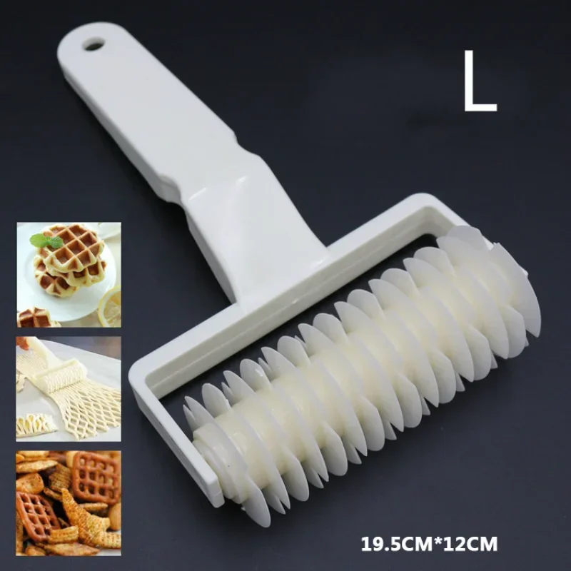 1PC Roller Cutter Pie Pizza Cookie Cutter Pastry Plastic Baking Tools Bakeware Embossing Dough Roller Lattice Cutter Craft