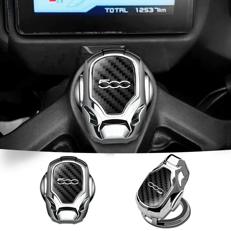 Car Accessories One-click Start Button Sticker Protection Cover Decals For FIAT 500 500E 500L 500C 500S 500X car sticker