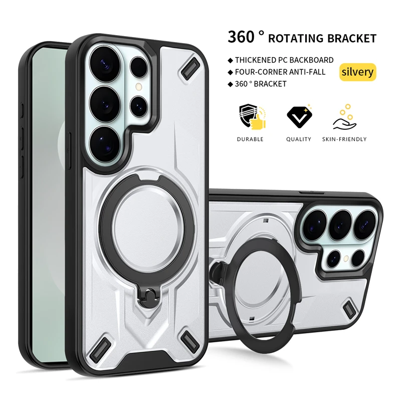 Stoßfeste Magnetische Schutzhülle für Magsafe Samsung Galaxy S26 S25 S24 S23 FE Ultra Plus 360° Drehbare Faltbare Halterung