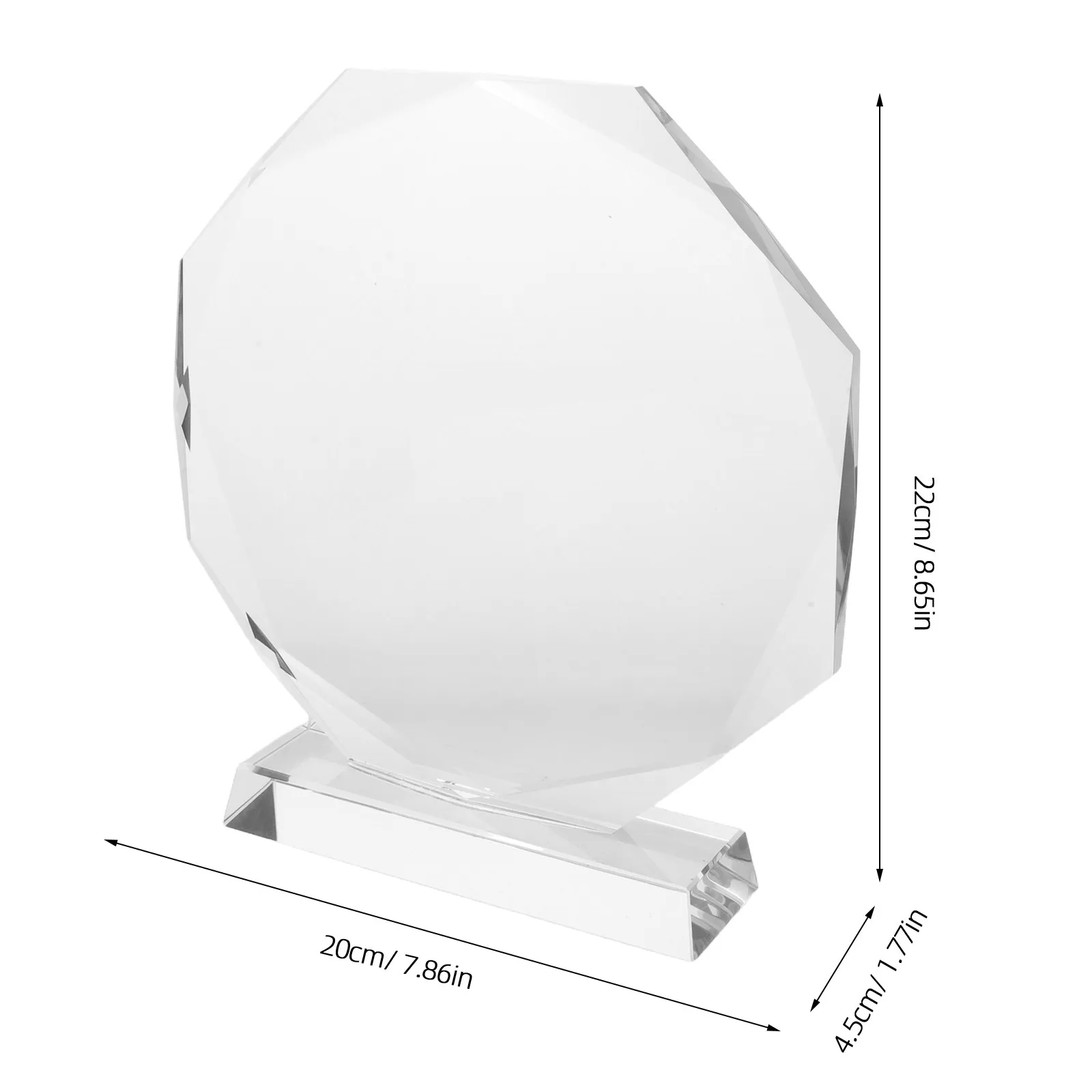 Crystal Glass Award Medal Blank Clear Sunflower Trophy Plaque for Sports Winner Recognition Souvenir
