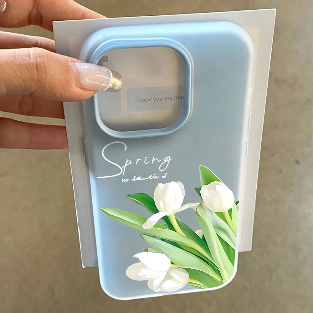 Für Samsung Galaxy S21 S26 S25 S24 S23 S22 Ultra Plus FE Hülle Frühlings-Tulpen-Blumen-Cover Für A37 A36 A54 A55 A56 Staubdichte Schutzhülle – Detail 3