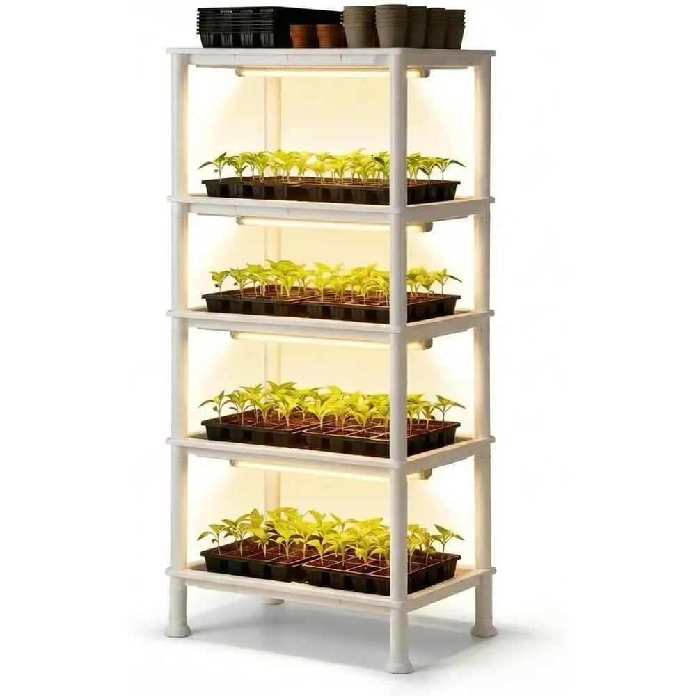 

5-ярусная подставка для рассады с LED-подсветкой и автоматическим таймером для выращивания растений в помещении