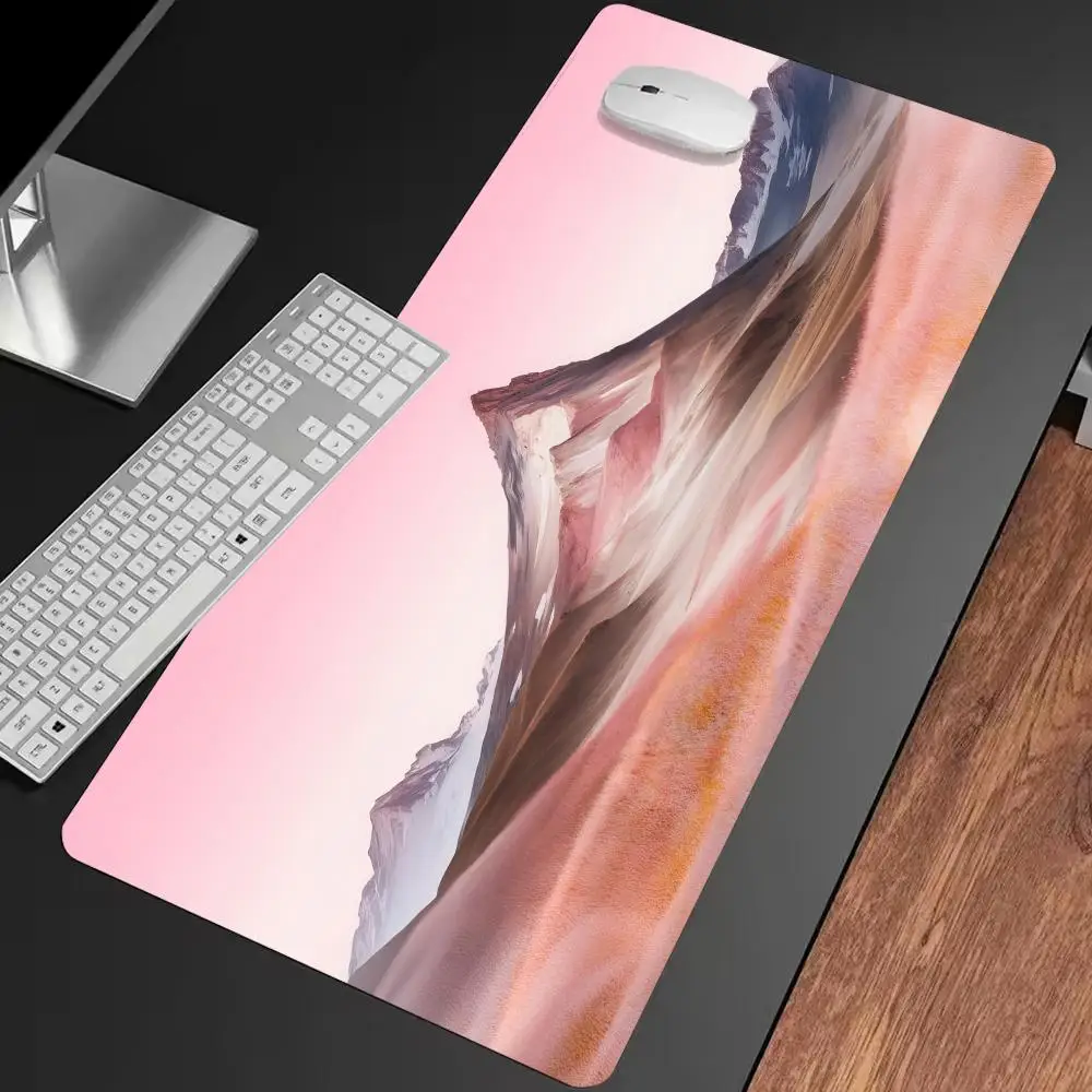 

Pink Desert Peak Mouse Pad Multi-Size non-slip Gaming mouse pad Gamer E-Sports Mouse Mat Game Mechanical Keyboard XXL Desk Mat