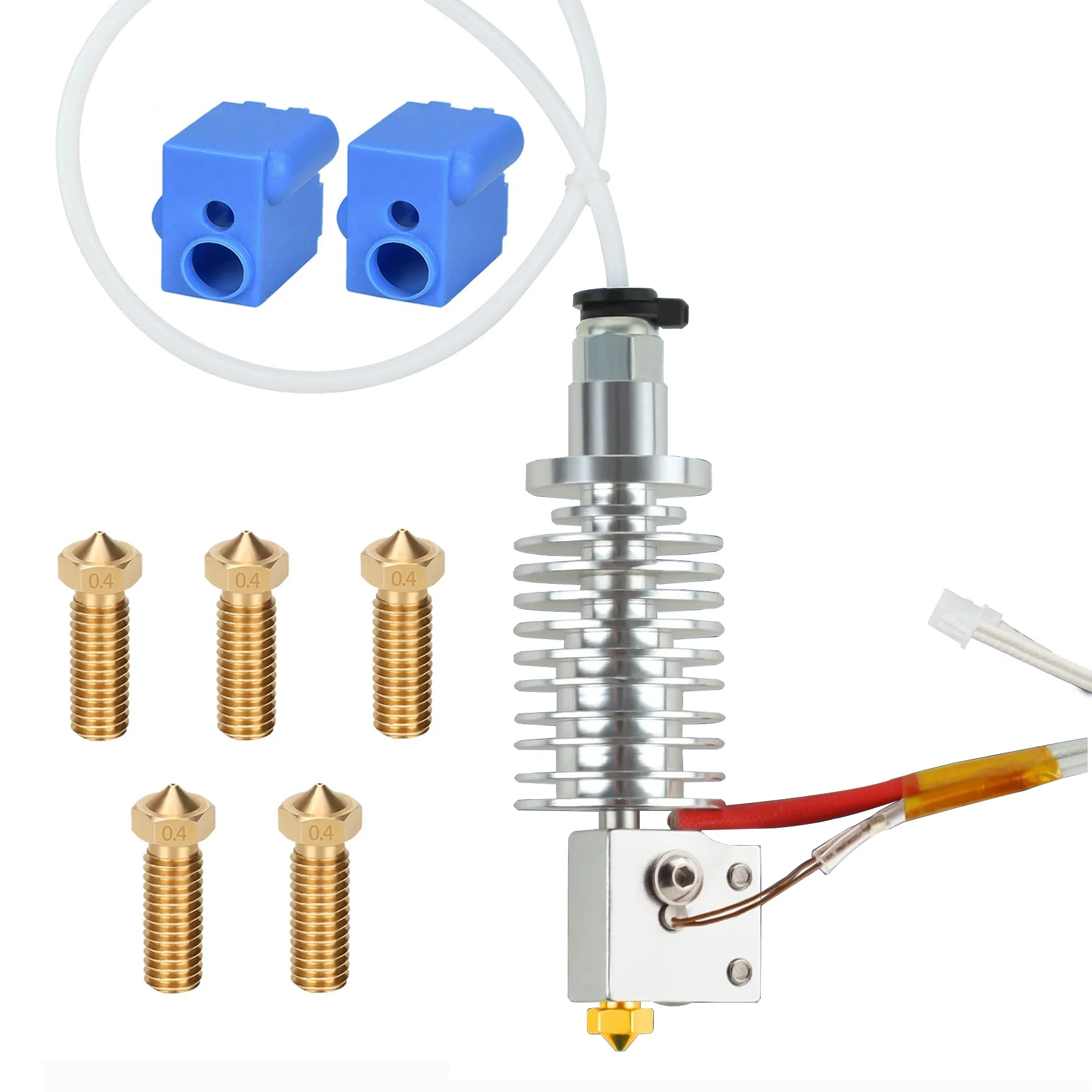 

Улучшенные силиконовые носки 24V45W V5 J-Head Volcano Hotend с высоким потоком, 2ps 300 ℃ + 5ps 0,4 сопла F ANYCUBIC Vyper/Kobra Max/Kobra Plus