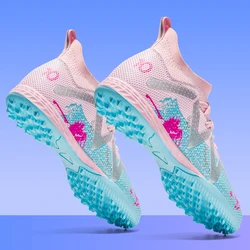 Professional Soccer Shoes TF Broken Nail Teenagers Durable Looking HighTops Training Shoes Adult Outdoors Non Slip FootballShoes