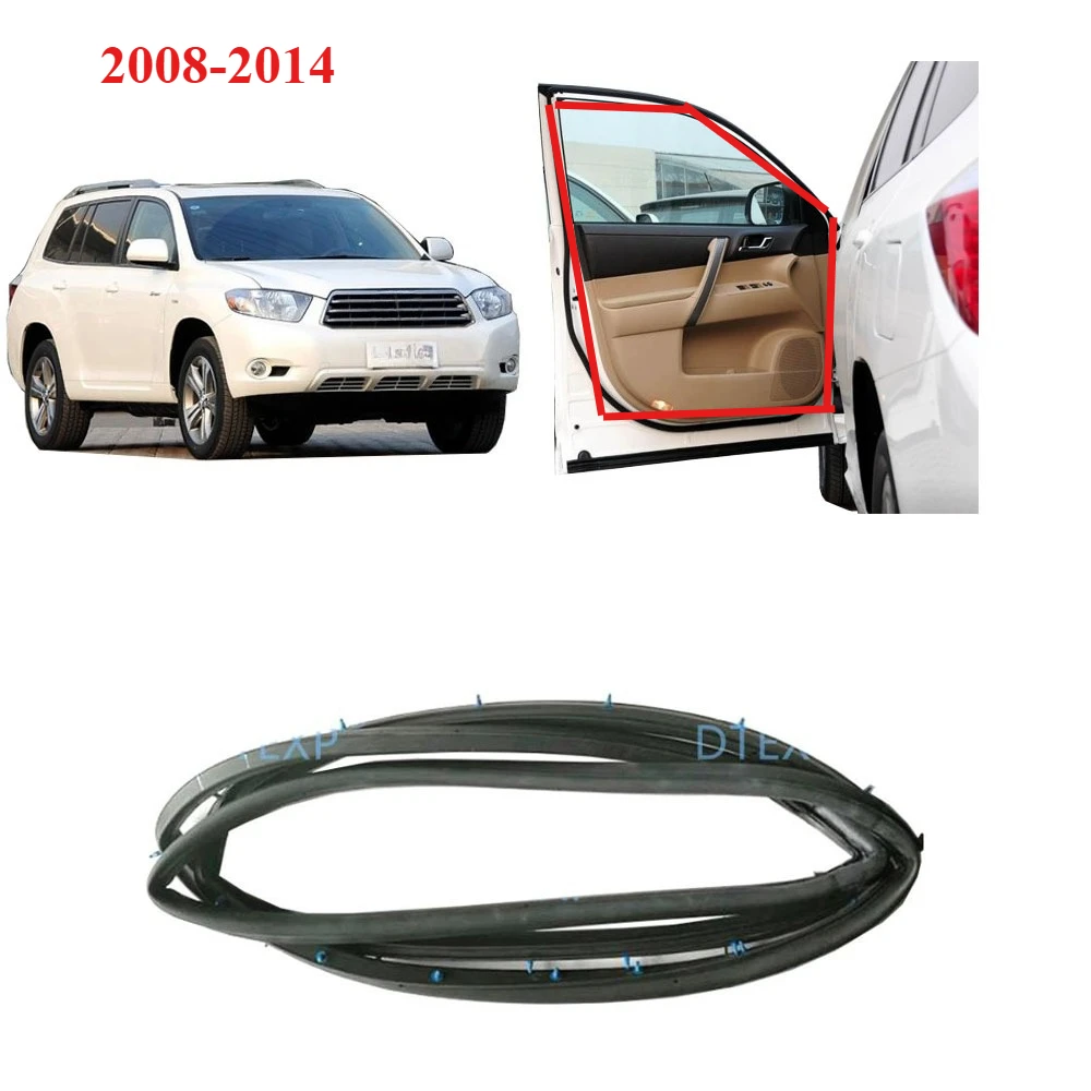 

1 шт. с зажимами, дверная резина для Toyota Highlander 2008-2014, уплотнение стойки открытия двери для Highlander 2009, внешние аксессуары