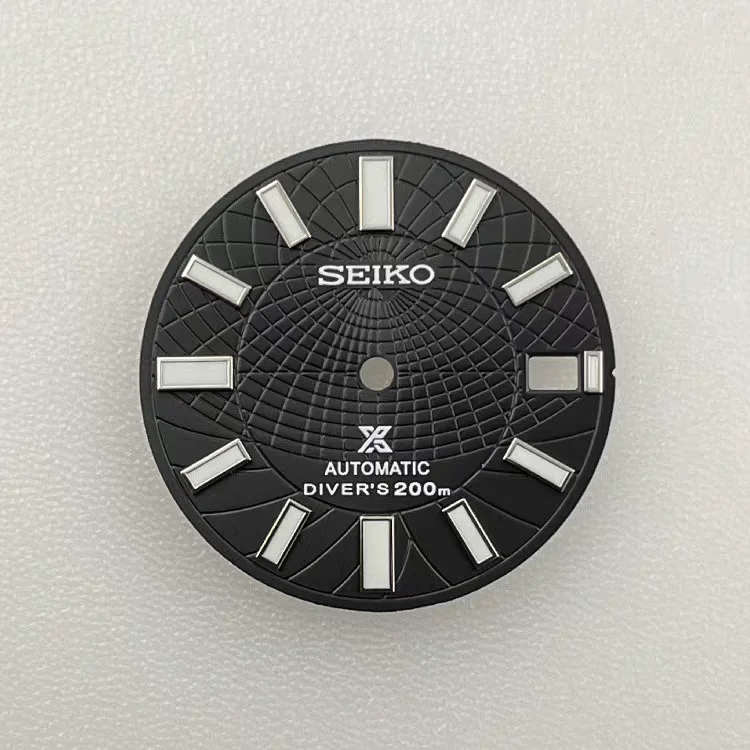 

28.5mm NH35 dial green luminous original dial mechanical watch part S logo for Seiko mod