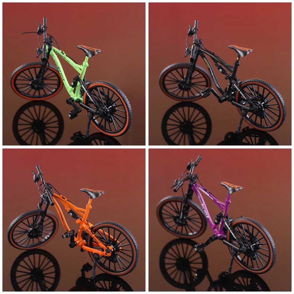 Children Gift Simulation Bicycle Model Racing Metal Home Decor Mini Bicycle Diecast Off-road Alloy Bicycle Toy Desk Ornament