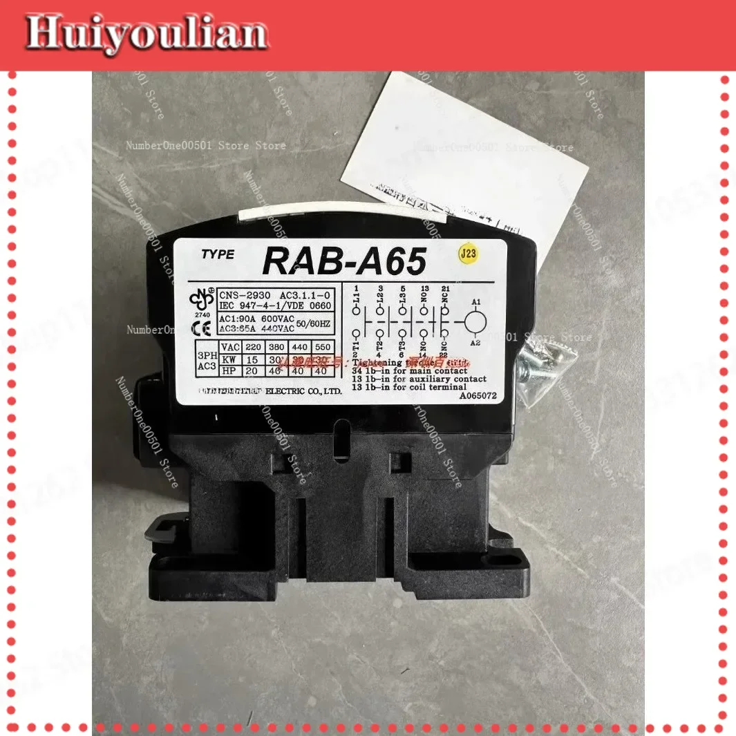 RAB65T C1 Contactor Original Industrial High Load 220V A65 for Motor Control Applicable To Taiwan Riken -LBW095