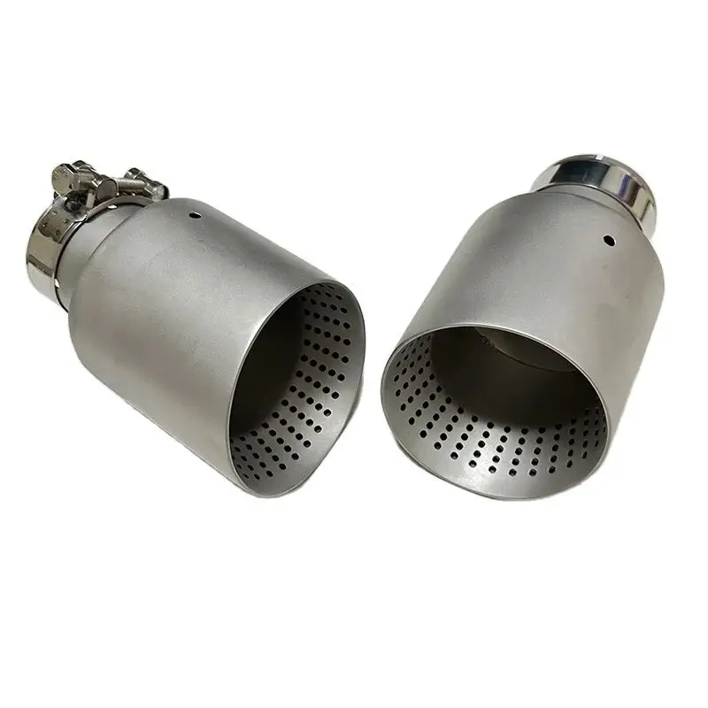 1 Pcs Matte Stainless Steel Car Exhaust Tip System Pipe Universal Exhaust Tip For VW GTI MK7 Golf7 Nozzle 60MM 63mm Muffler Tip