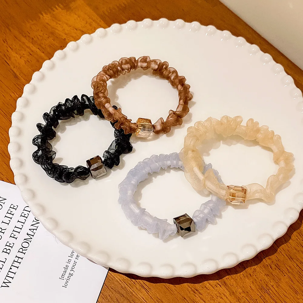 

Organsha Small Intestine Hair Rope Hair Ring For Women With high-end Bun Rubber Band Simple Versatile Hair Rope Hair Accessories