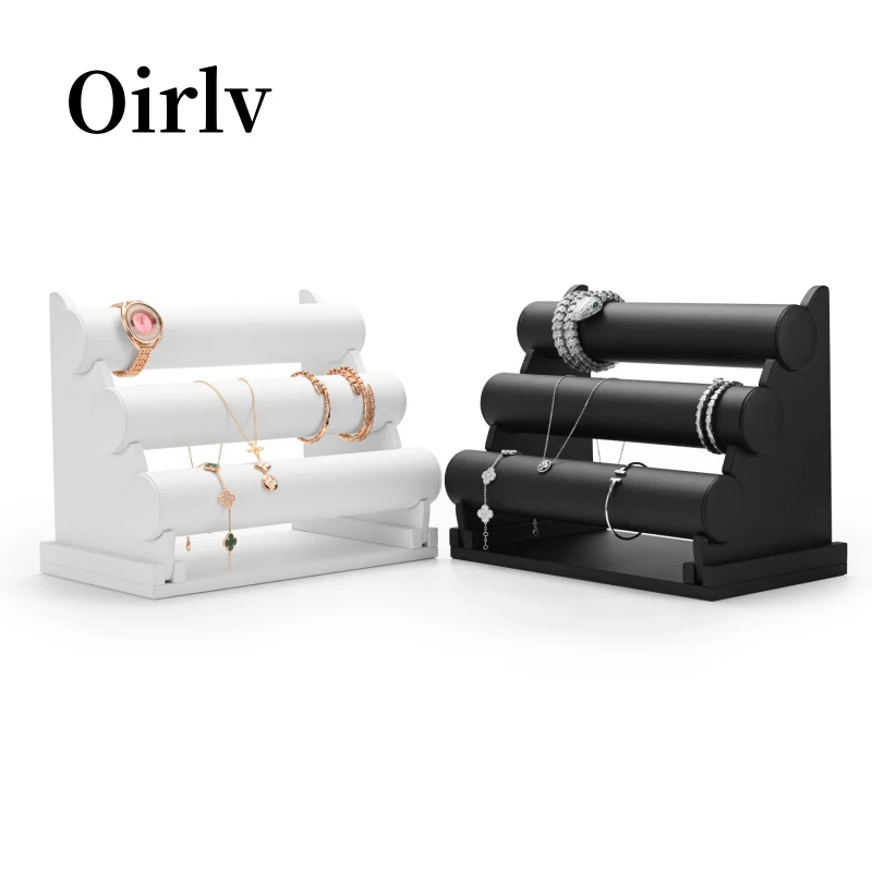 

Oirlv Jewelry Display Stand T Bar Bracelet Necklace Holder Black T Stand Display White Bangle Bracelet Holder Watch Holder Stand