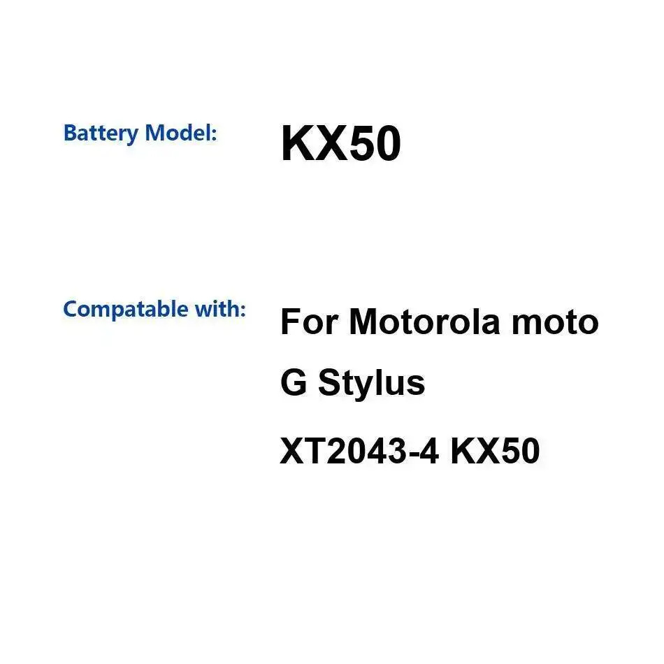 

Сменный аккумулятор мобильного телефона премиум-класса для Motorola Moto G Stylus XT2043-4 KX50 4000 мАч