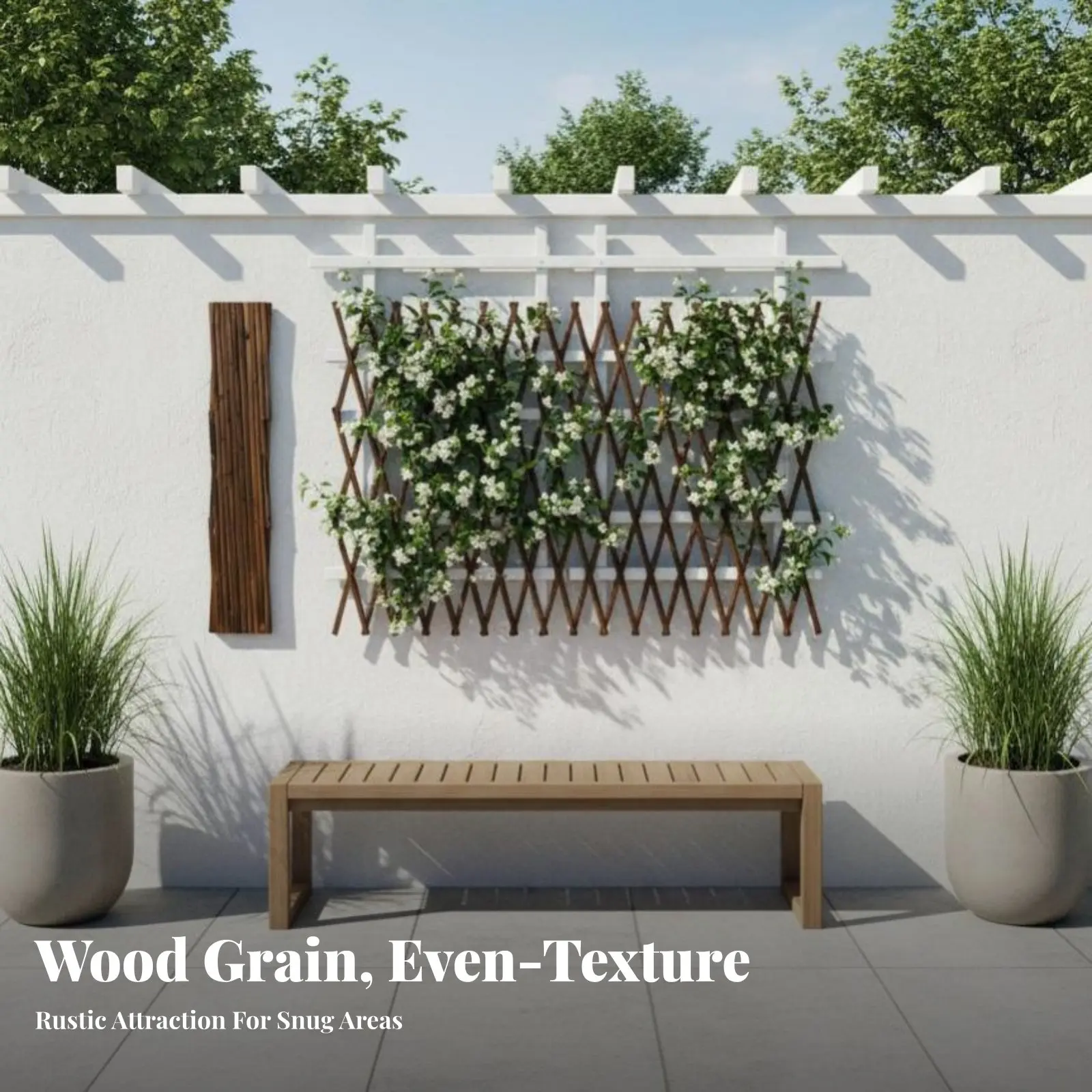 Expandable Wooden Trellis Adjustable Size Expandable Lattice Panel garden backdropMountable Easy Installation for homeowners