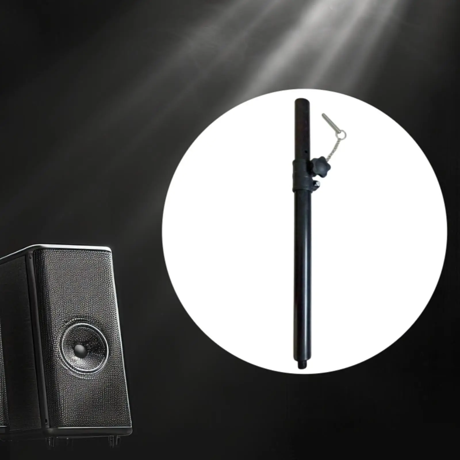 Speaker Pole Mount for Subwoofer 35mm Pole Manual Metal Height Adjustable Professional Mount Extender for Practice Performance view 4