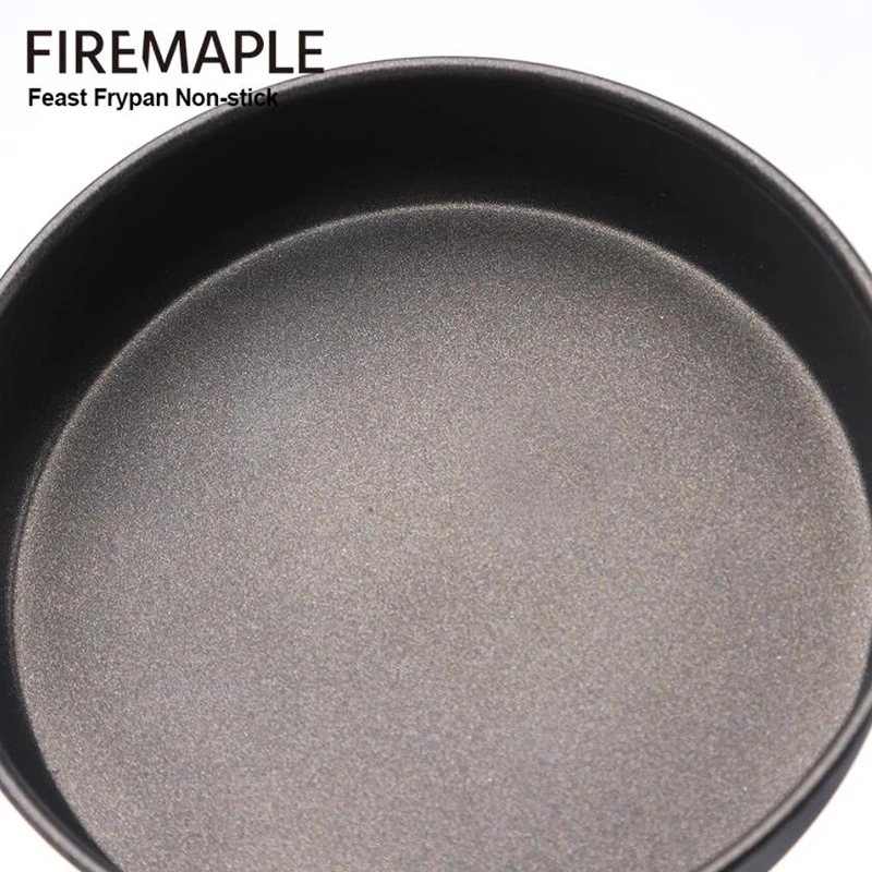 مقلاة مدمجة غير لاصقة من خشب القيقب الناري سعة 0.9 لتر مع ميزة طهي ستيك للتنزه في الهواء الطلق والتخييم والنزهات #5