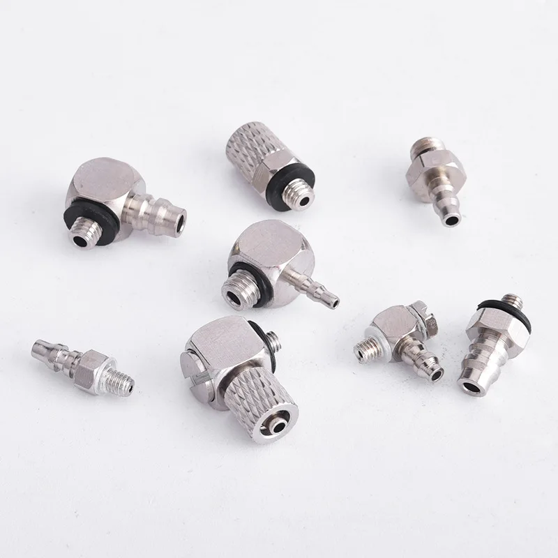 PC Quick Connect Fittings, 3-6MM Micro Barbed Hose Connector, M3 M4 M5 M6 Straight Elbow Air Tubing Joint for Pneumatic Tools