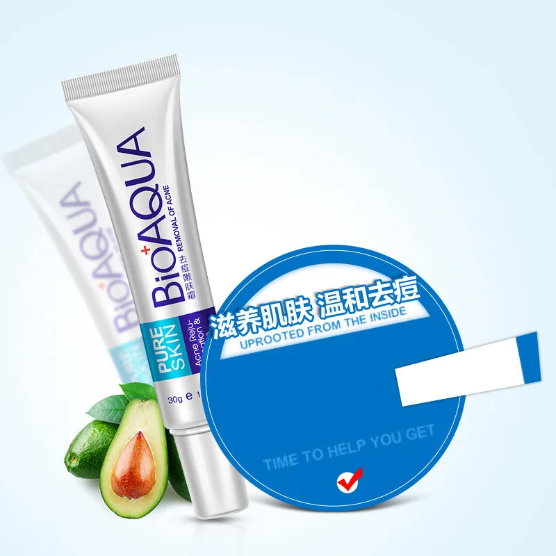 BIOAQUA 1Pcs Anti Acne Cream Oil Control Shrink Pores Nourish Skin Acne Scar Remove Face Cream 30g