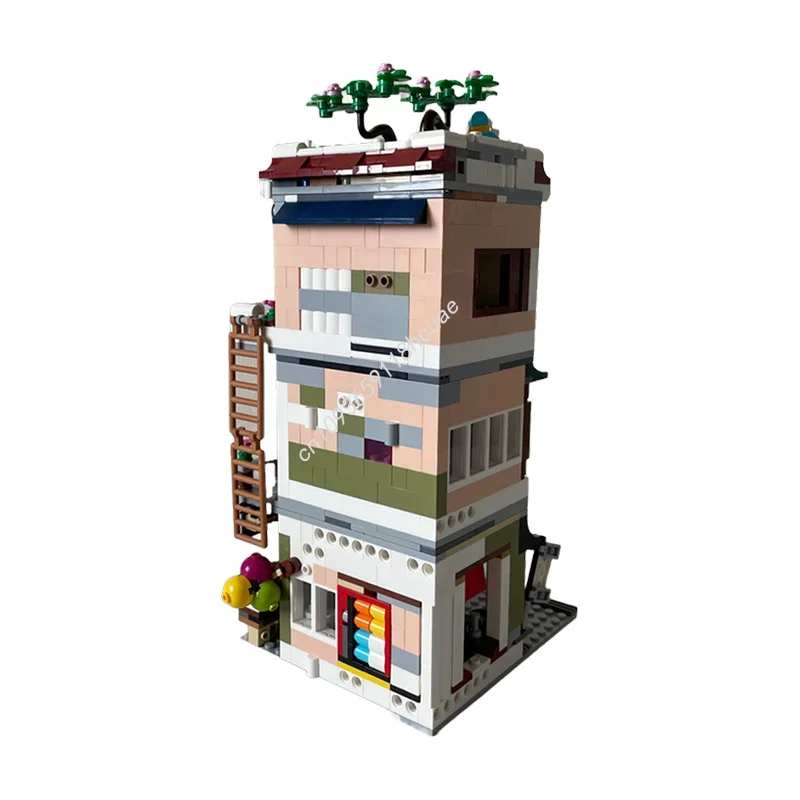 921 pièces MOC Noodle Shop Arcade modulaire créateur 3 modèles blocs de Construction Construction cadeaux de noël bricolage jouet brique enfants anniversaire