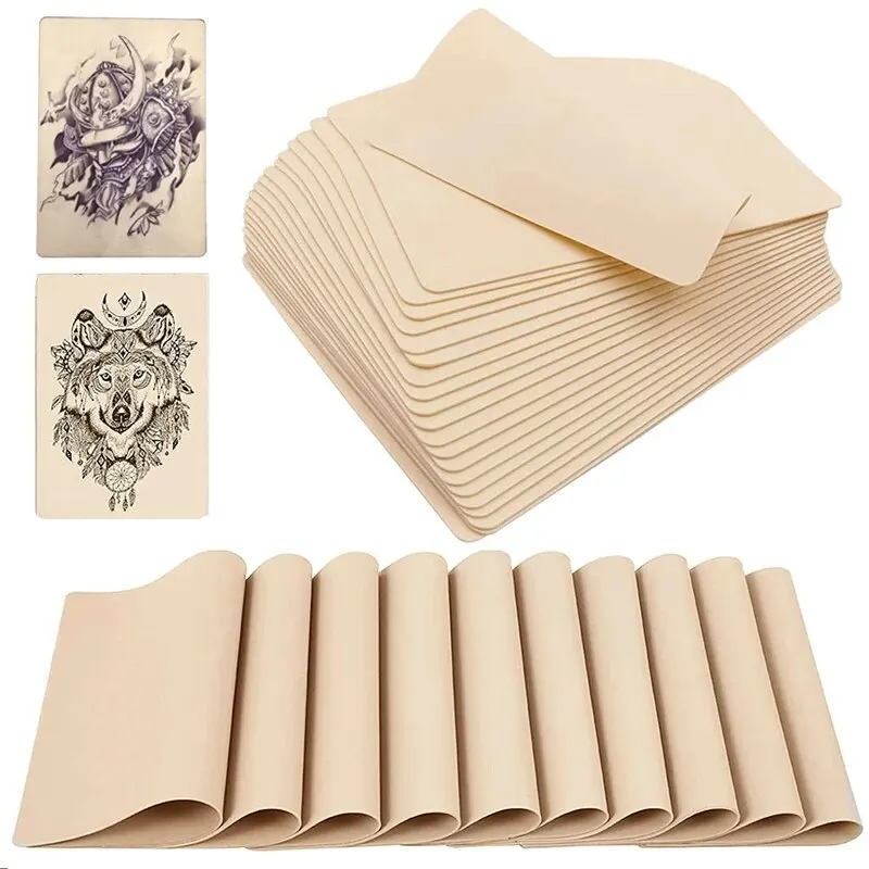 5pcs Tattoo Blank 15X20cm Practice Skin Eyebrow Gragon Pattern Paint Mixer Makeup Synthetic Leather Tattoo Accessories