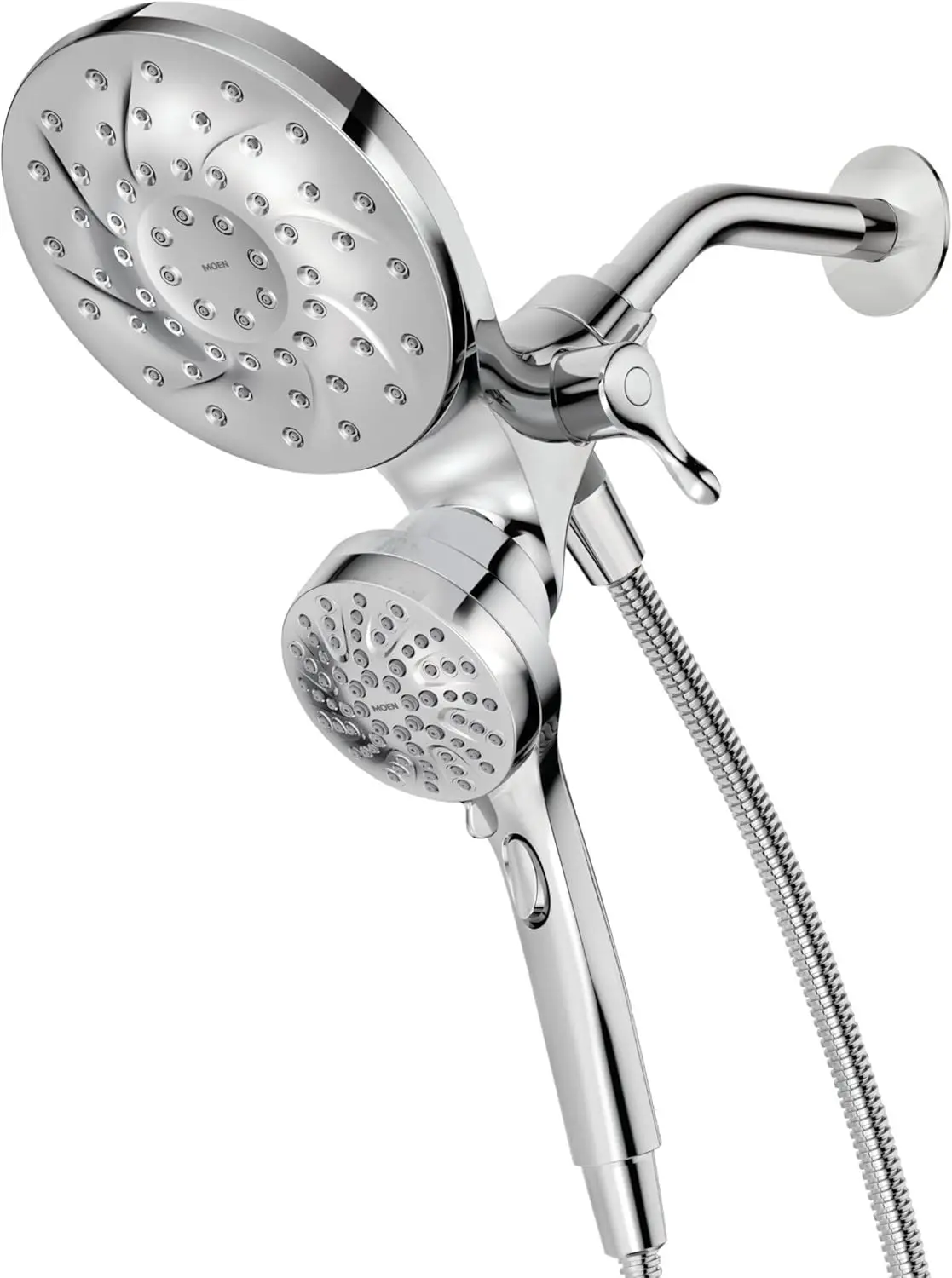 

2-in-1 Magnetic Rain Showerhead with Detachable Handheld Spray, Chrome Finish, Easy Installation