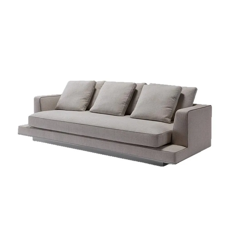 

Modern Simple Fabric Sofa Long Island Nordic Cream Style Sofa Princess Corner