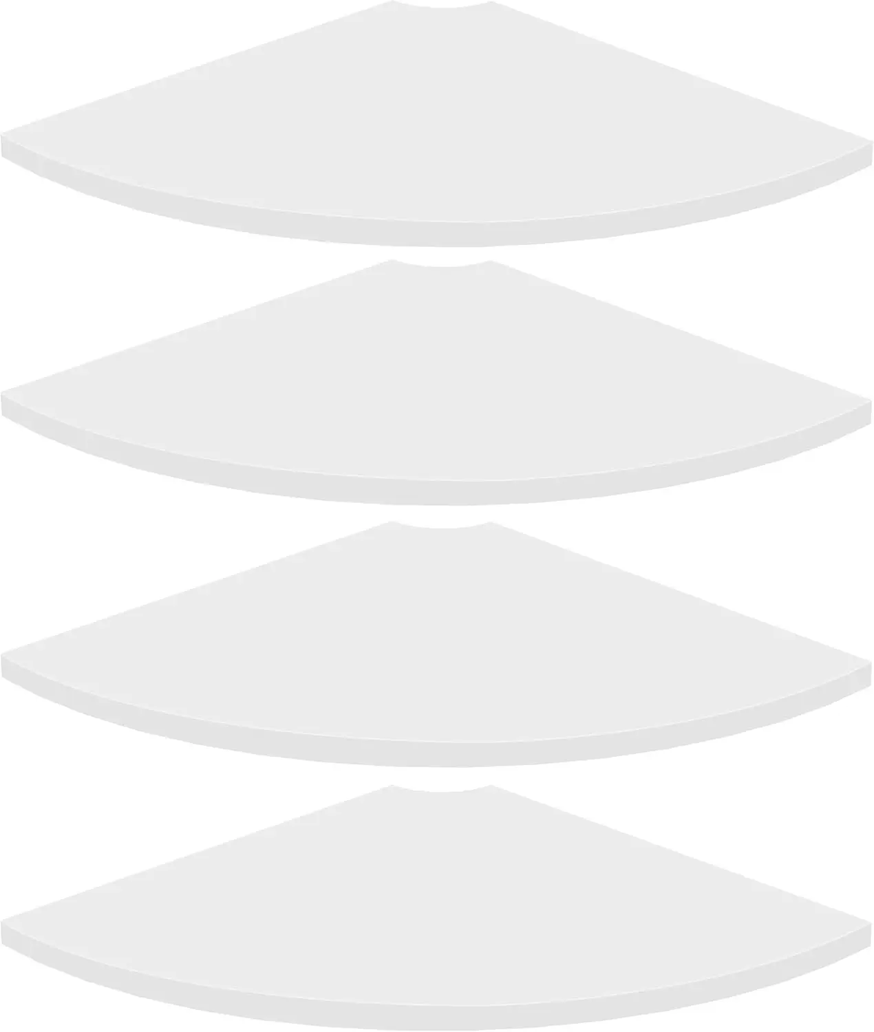 

Corner Floating Shelves, Set 4 Round Corner Shelf Wall Mount with Cord Hole, 12 Inch Wood Curved Hanging Shelf for...