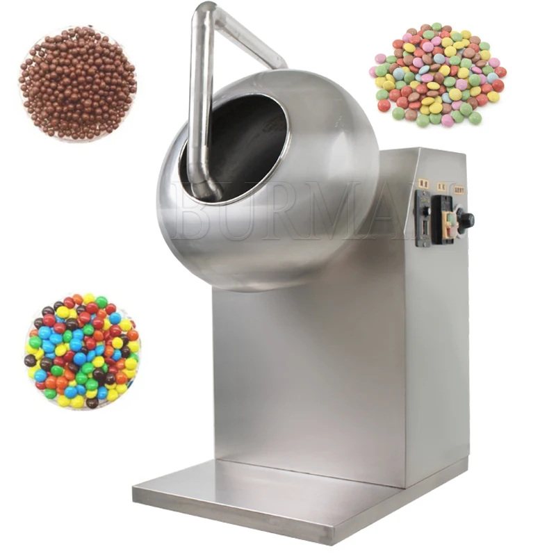 Commercial Peanut Sugar Coating Machine Small Scale High Efficiency Chocolates Rounding  Film  Polishing