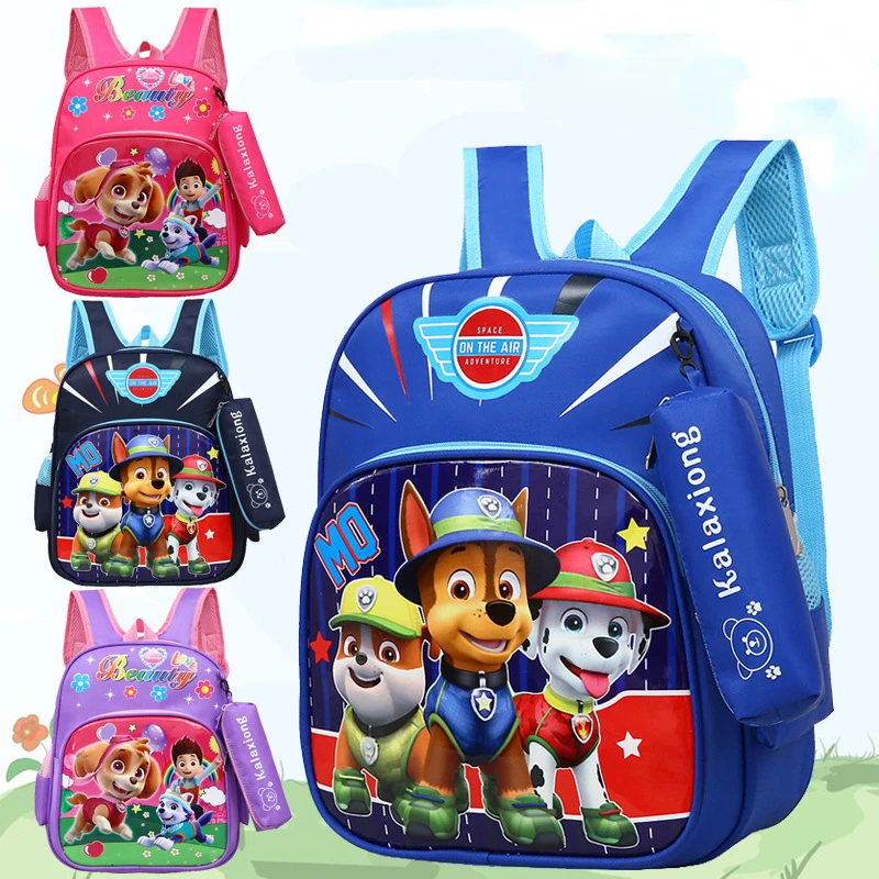 

Paw Patrol Cartoon Children School Backpacks for Girls Anime Figures Chase Marshall Kids Student Backpack Boys Schoolbags Gifts