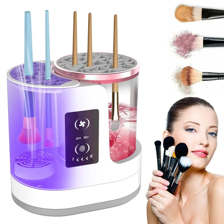 

3 IN 1 Electric Makeup Brush Cleaner Machine With Dryer USB Portable Automatic Cosmetic Brushes Cleaner Deep Cleaning Tool for