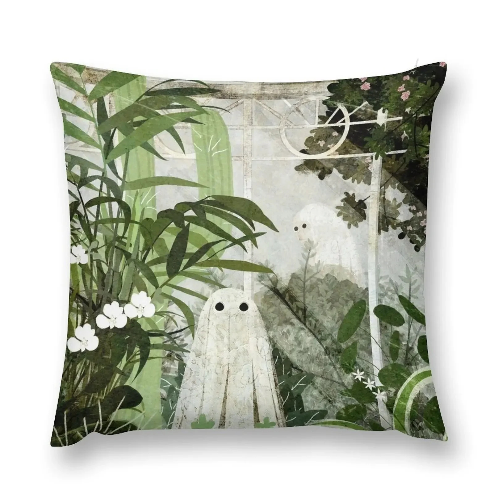 There's A Ghost in the Greenhouse Again Throw Pillow Ornamental Pillow luxury decor christmas ornaments 2025 pillow