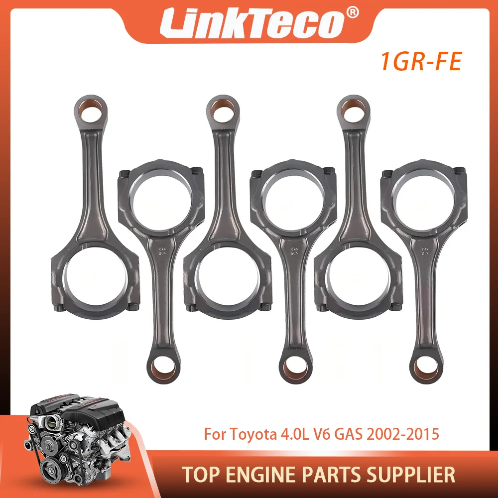 Engine Parts 6Pcs Connecting Rod For Toyota 4 Runner IV FJ Cruiser Land Cruiser Prado Tacoma Tundra 4.0L V6 GAS 1GR-FE 2002-2015