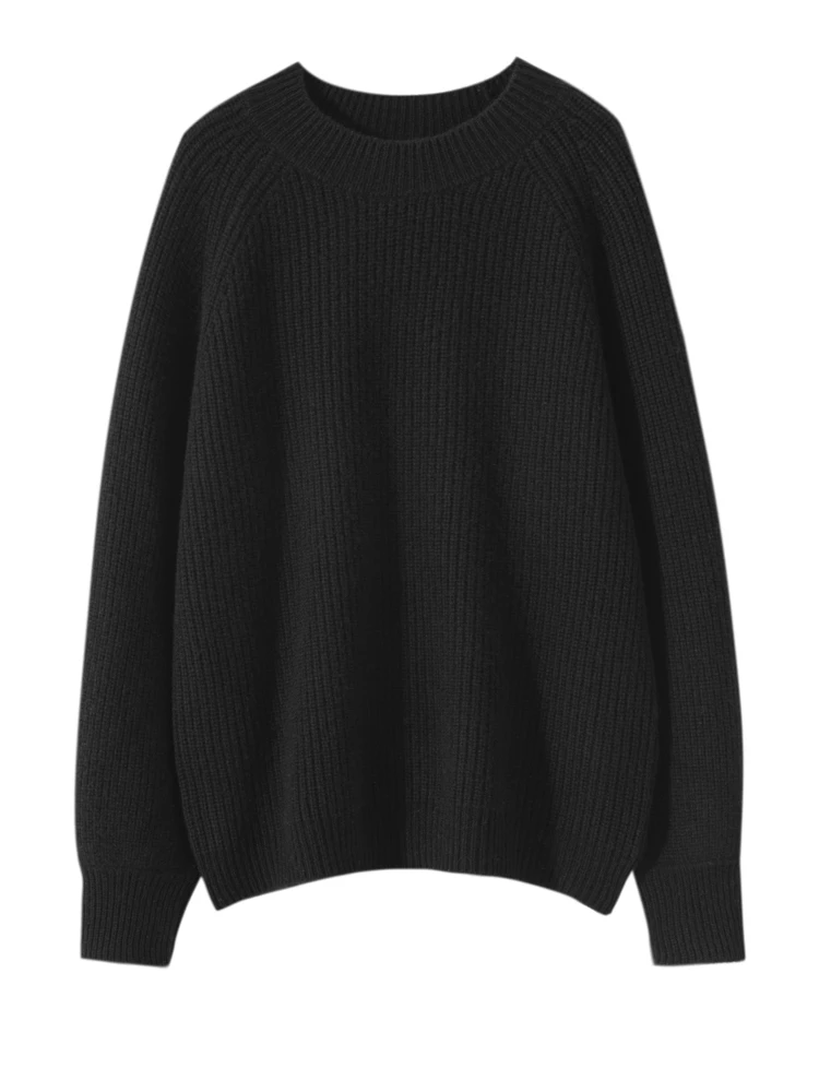 Autunno Inverno Donna 100% Maglione di Cachemire O-Collo Pullover Maglia Allentata Casual Maglieria di Cachemire Femminile Maglieria Spessa Maglieria Magliette E Camicette