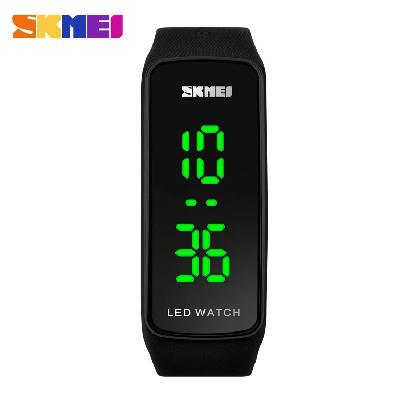 Skmei جديد الموضة العصرية سوار طالب ساعة إلكترونية زوجين الكورية نمط غير مقاوم للماء LED ساعة رياضية