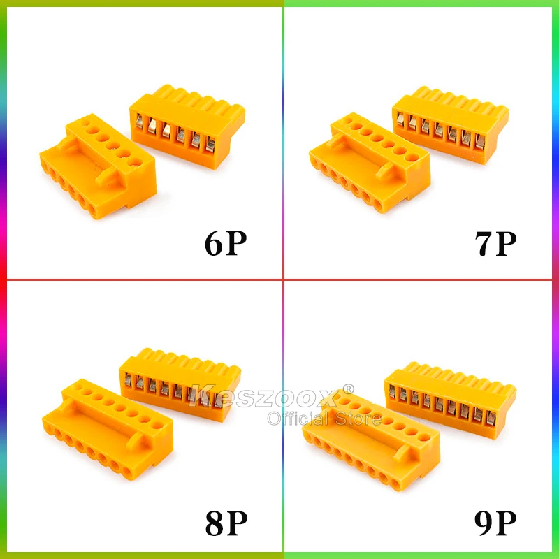 3.96mm Orange Phoenix PCB Screw Terminal Block Connector 2–24 Pin Plug & Socket Header for Electronics DIY Projects