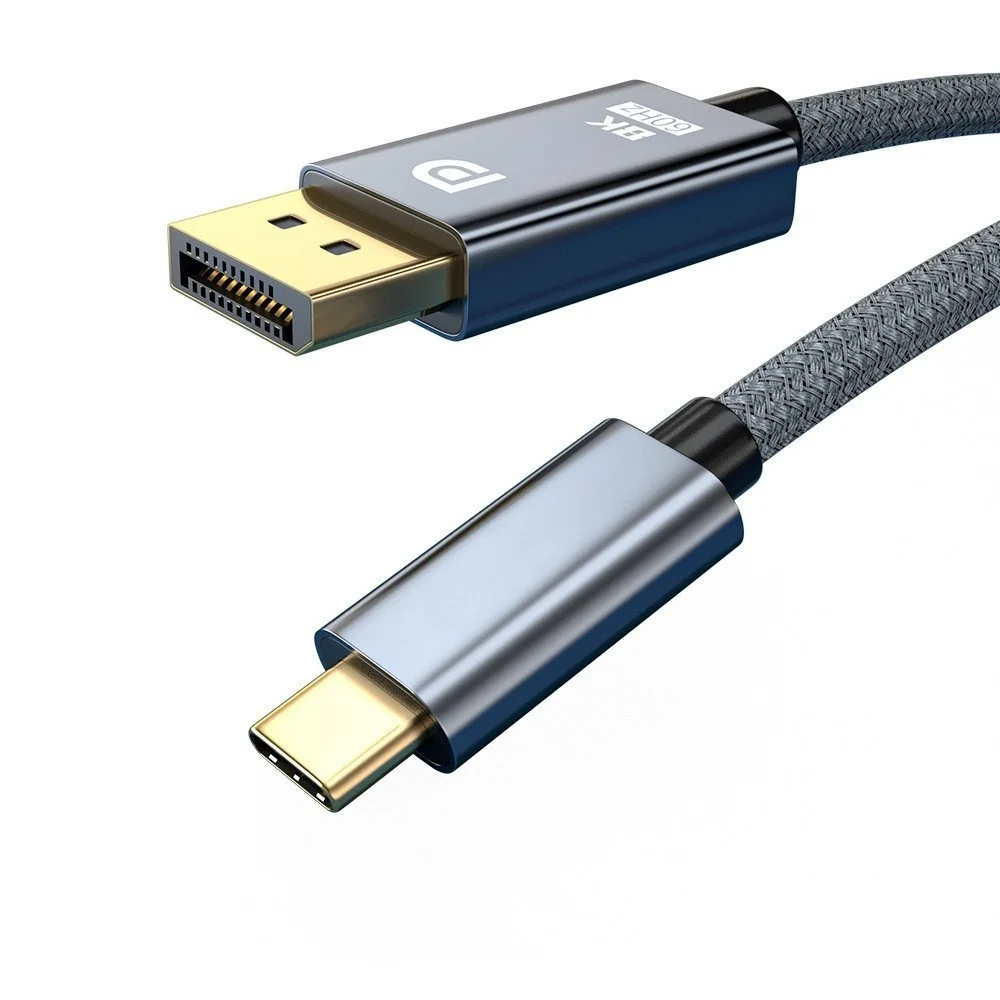 10PCS High Speed 8K60Hz Type C To DP Cabel Nylon Weaving USB C To DisplayPort 4K144Hz Cable For HDTV Laptop SmartPhone