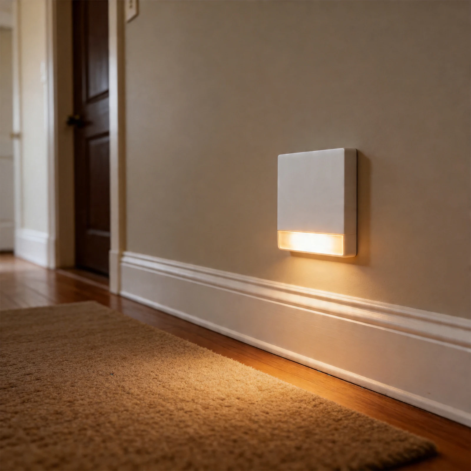 1Pc Magnetic Mounting Smart Sensor Light, Rechargeable Battery-Powered, No Wiring Required, Stylish and High-Quality Appearance, Automatic Sensor Switch, Lights up When People Approach and Turns Off When They Leave, High-Quality Night Light, Suitable for Kitchen, Bathroom, Bedroom, Stairwell, High-Quality Footlight
