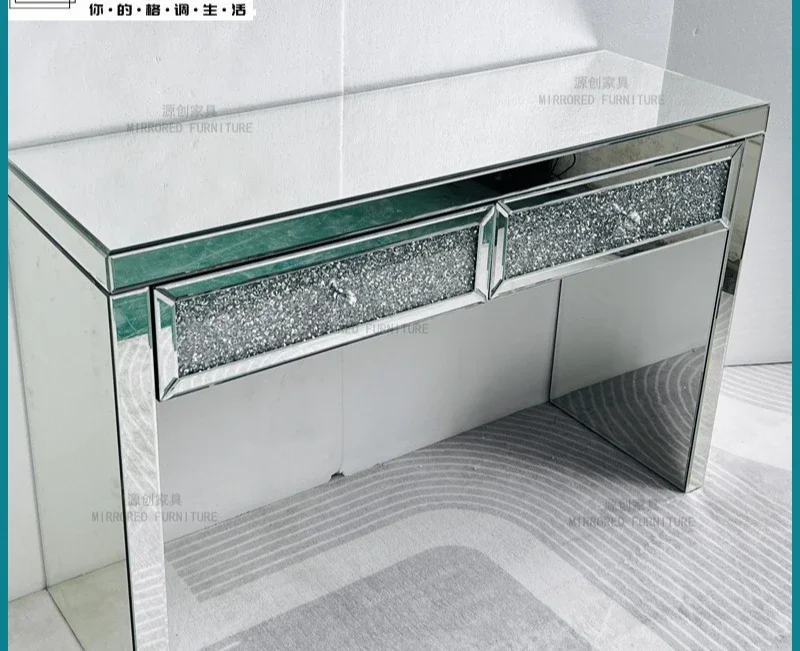 Entrance table Light luxury mirror dining table Bedroom dresser storage Multifunctional minimalist windshield surface Household