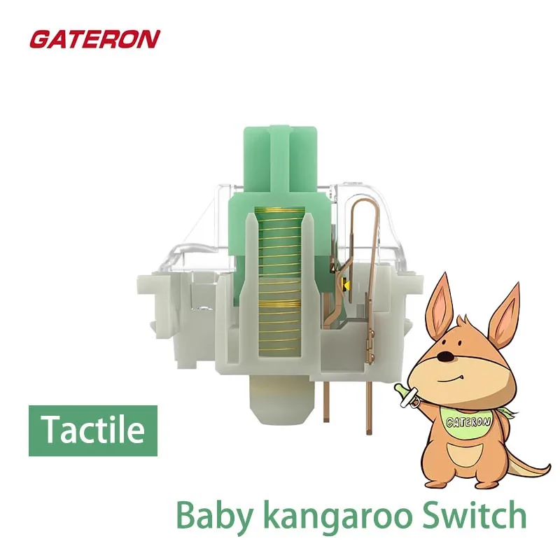 

GATERON Baby Kangaroo 2,0 переключатель HP тактильный 59gf 5-контактный заводская смазка игровая механическая клавиатура для AULA F75 AJAZZ AK820