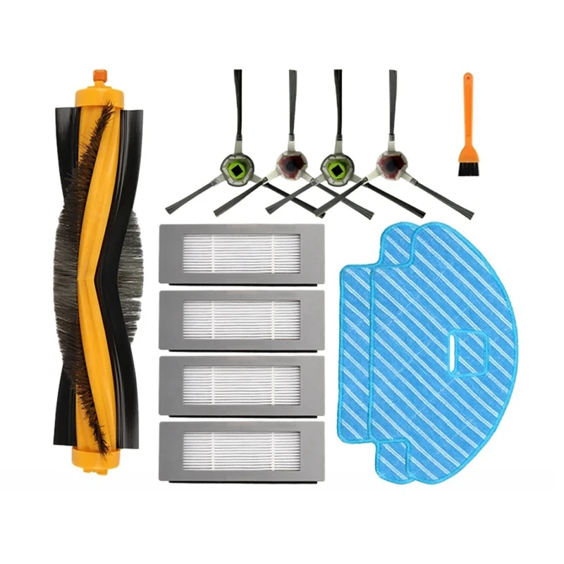 Piezas de Robot aspirador Ecovacs Deebot OZMO 610, rodillo principal, cepillo lateral, filtro Hepa, paño de fregona