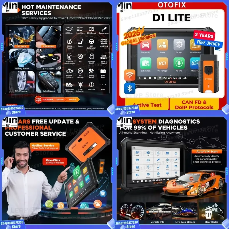 OTOFIX D1 LITE Bluetooth OBD2 Scanner Bi-Directional Control Active Test Diagnostic Tool