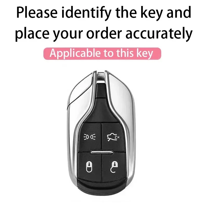 Adatto per Maserati Keycase Levante Quattroporte MC20 Ghibli Keycover Keyshell Portachiavi Custodia con fibbia per uomini e donne