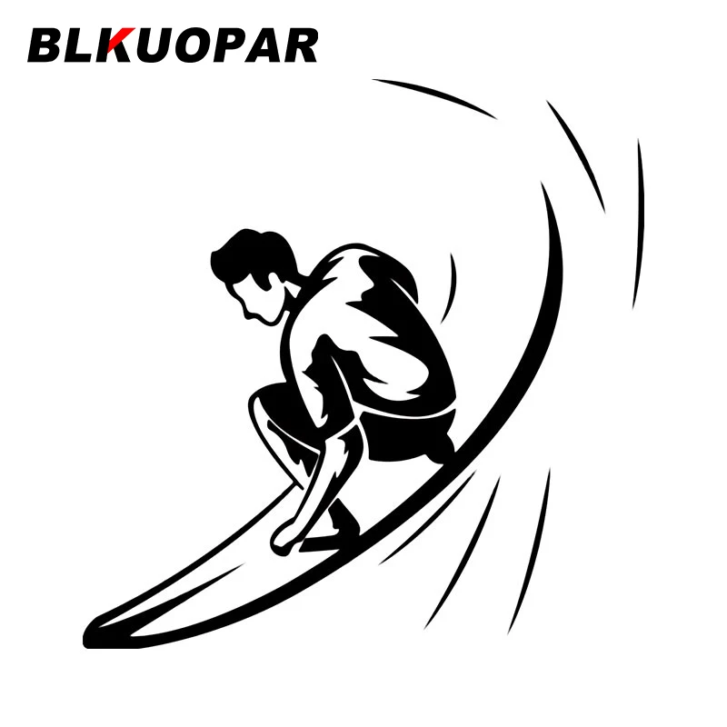 BLKUOPAR Surf Riding Surfboard Sport Pattern Decals Laptop Refrigerator Exclusive Design Windshield VAN RV Decoration