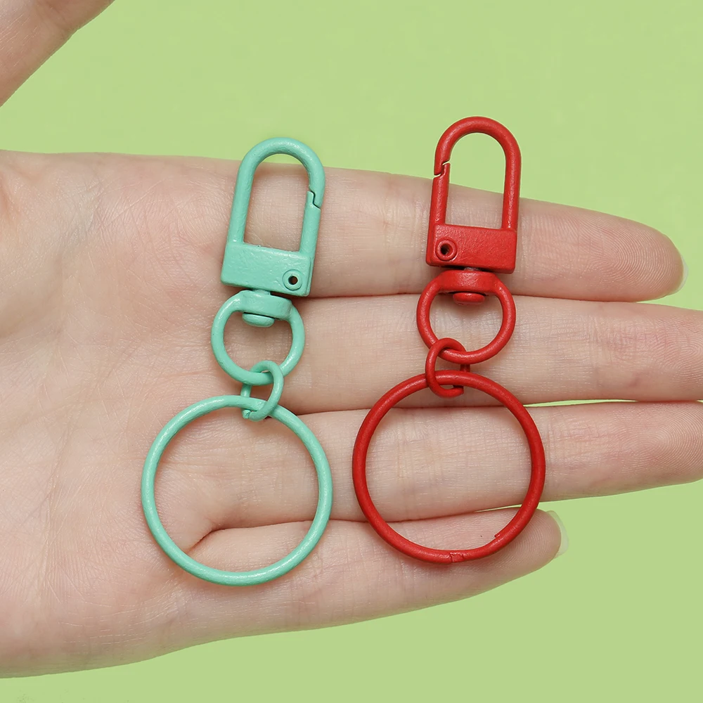 5/10 stücke Mehrfarbige Schlüsselring Karabiner Haken Mit Verstellbarer Schnalle Für Die Herstellung Von Schlüsselbund DIY Taschen Puppe Haken Schmuck zubehör – Detail 9