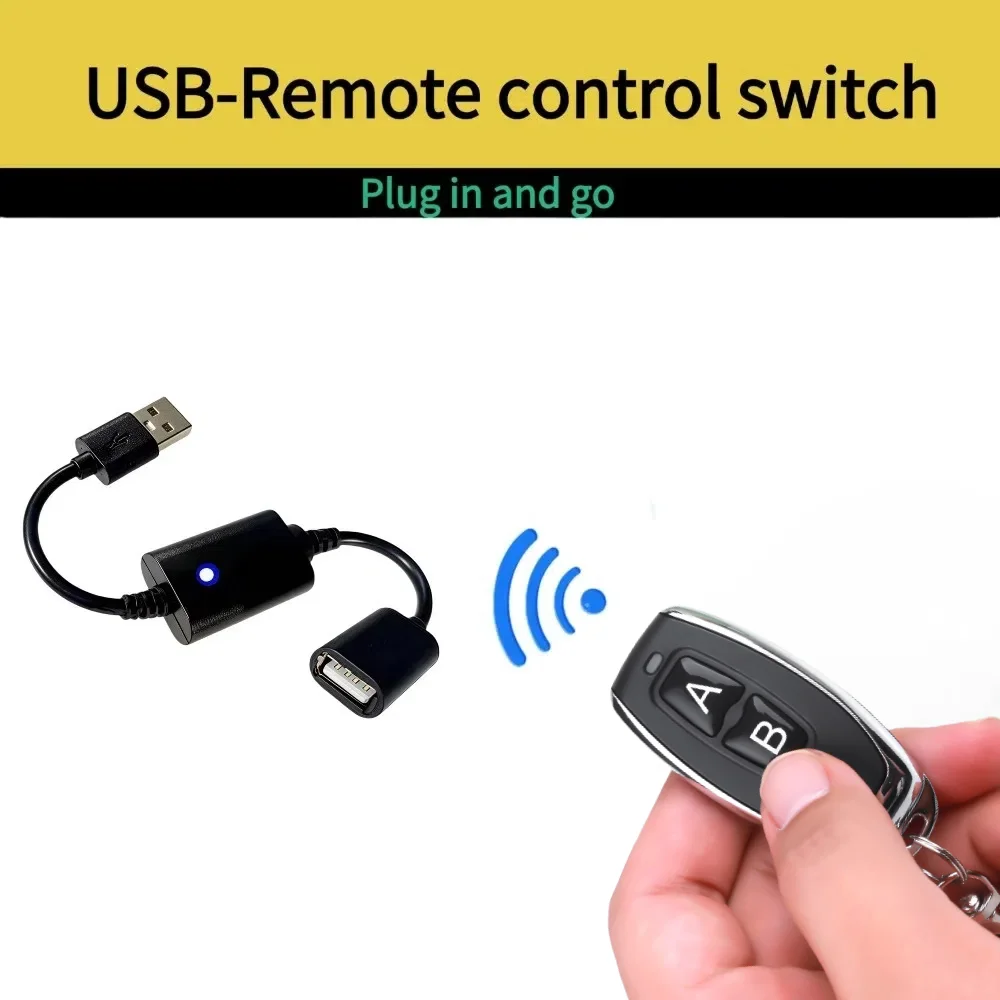 KEBIDU DC 5V 433Mhz USB Nirkabel RF Remote Control Switch Driver Power ON OFF untuk Lampu LED Strip Lampu Baca Kipas Lampu