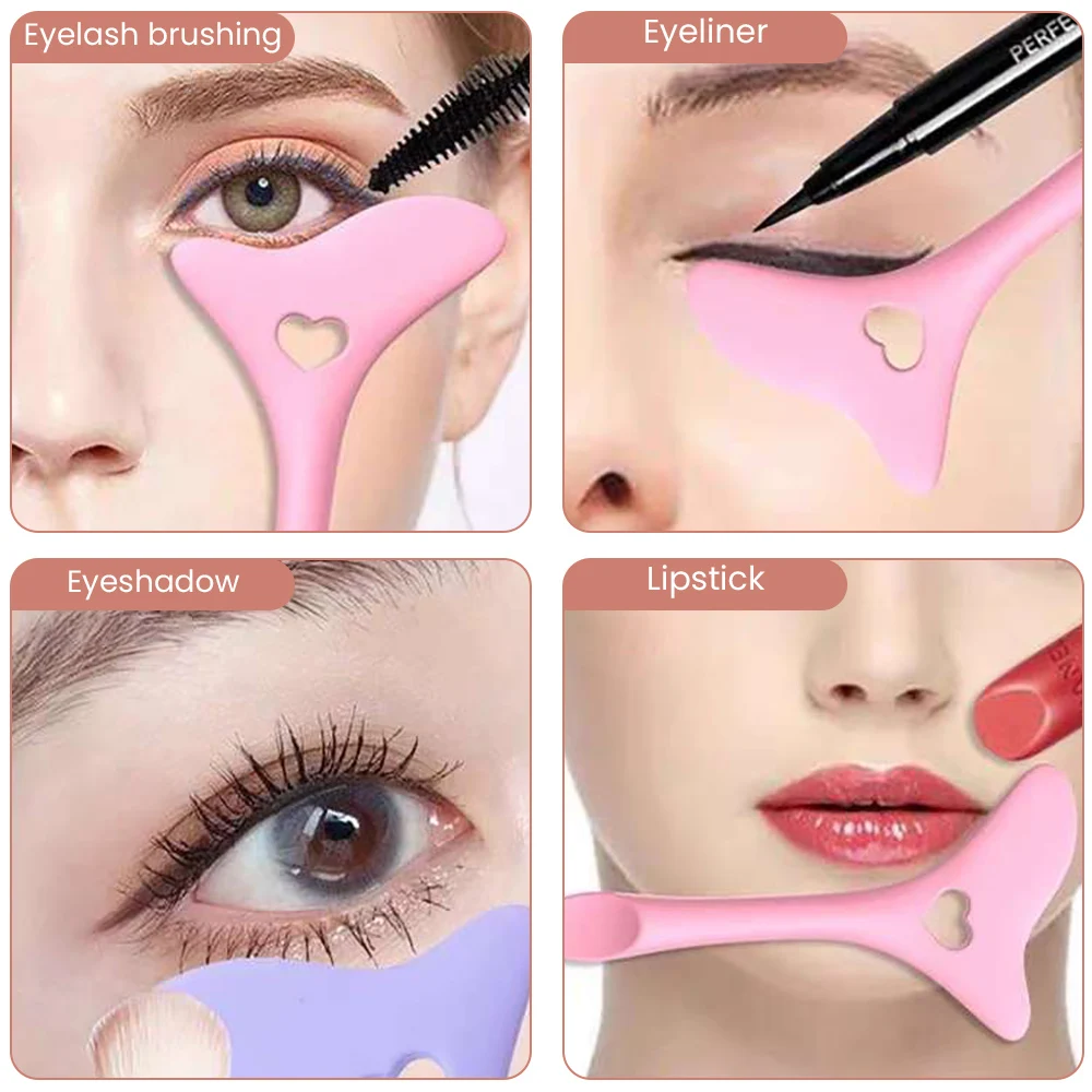 Silicone multifunzionale Face Eyeliner Stencil Wing Tips Eyeliner Aid Drawing rossetto indossando aiuto strumenti di trucco riutilizzabili