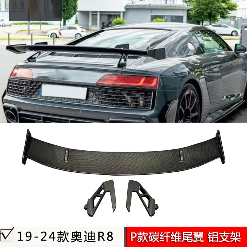 Alerón de Fibra de Carbono Húmeda con Soporte de Aluminio para R8 COUPE Short Performance Edition R8 Retrofit 2019-2024