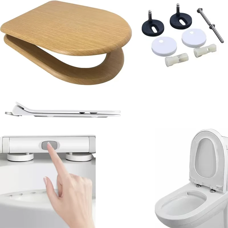 boat toilet cover  universal seat  gold easy release  cushion Platinum U seat for squatting pan water closet flap wc