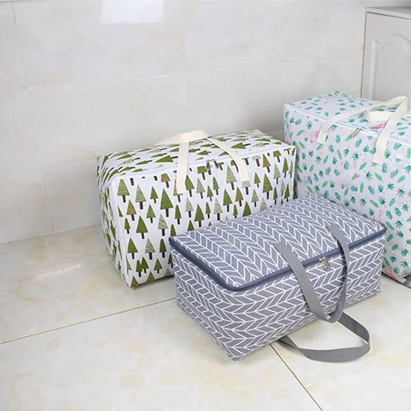 1 قطعة بلون سعة كبيرة الملابس حقيبة تخزين اللحاف المنزلية Dusproof حقيبة التخزين دائم تتحرك الأمتعة التعبئة حقيبة