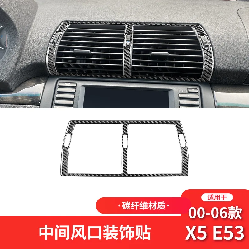 

Carbon Fiber Interior Modification Parts, Middle Air Vent, Decorative Sticker, MODEl for BMW 00-06 X5 E53